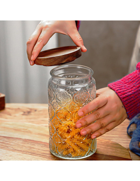 Tarro de Almacenamiento de Vidrio YUTGSMPO 1008ml 2 Pcs Vintage