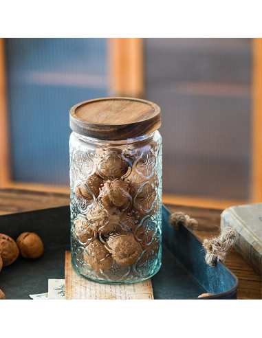 Tarro de Almacenamiento de Vidrio YUTGSMPO 1008ml 2 Pcs Vintage