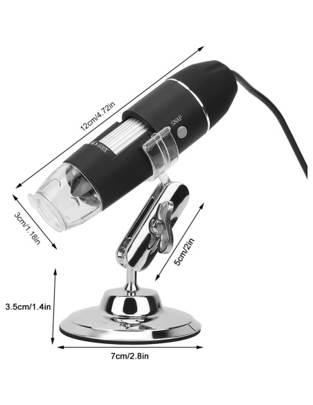 Microscopio Digital FTVOGUE 1600X USB HD con Soporte