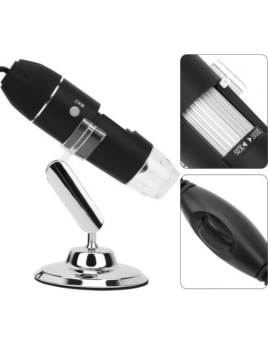 Microscopio Digital FTVOGUE 1600X USB HD con Soporte