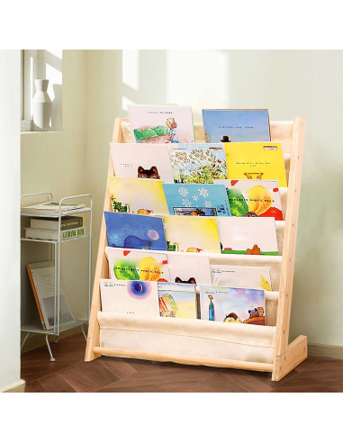 Estantería de Libros Dfmyhked 6 Niveles Madera Pino 79 cm