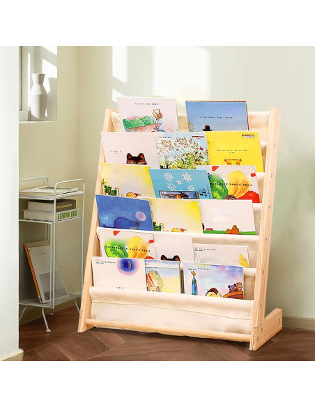 Estantería de Libros Dfmyhked 6 Niveles Madera Pino 79 cm