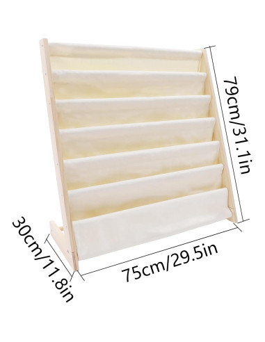 Estantería de Libros Dfmyhked 6 Niveles Madera Pino 79 cm