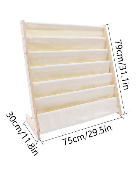 Estantería de Libros Dfmyhked 6 Niveles Madera Pino 79 cm