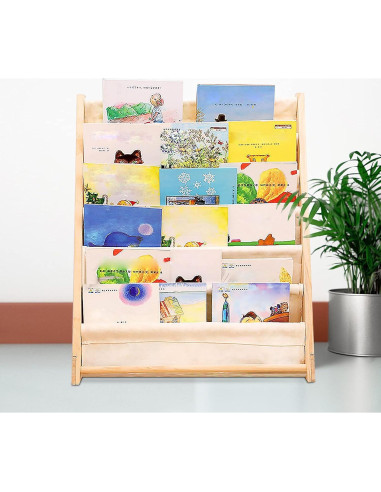 Estantería de Libros Dfmyhked 6 Niveles Madera Pino 79 cm