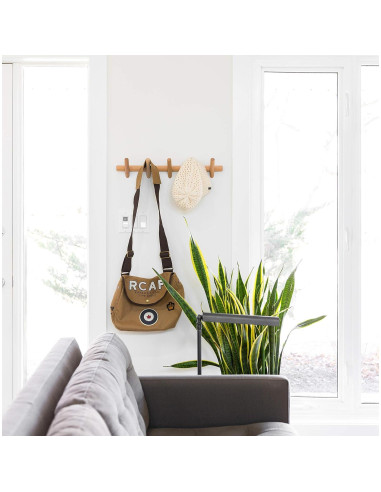 Perchero de Pared Eden & Co de Madera Haya - 5 Ganchos