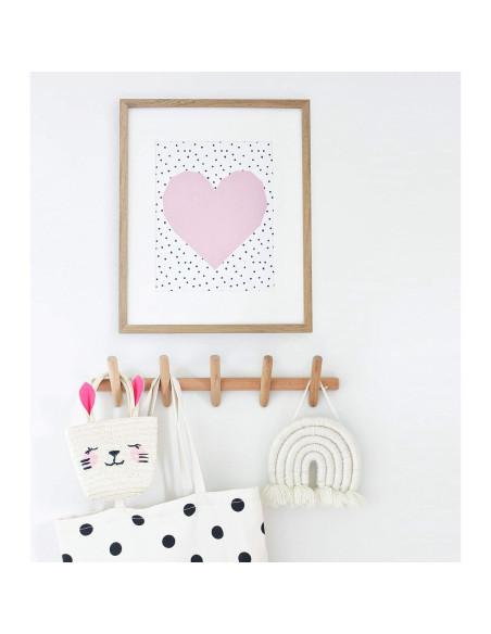 Perchero de Pared Eden & Co de Madera Haya - 5 Ganchos Perchero de Pared Eden & Co de Madera Haya - 5 Ganchos