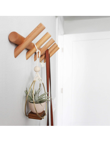 Perchero de Pared Eden & Co de Madera Haya - 5 Ganchos