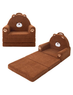 Sofá Plegable 2-en-1 MOONBEEKI para Niños Oso Mediano
