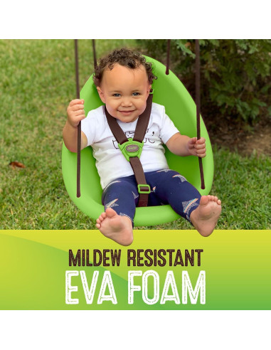 Columpio para Niños Swurfer Kiwi - Acolchado, 3 Puntos, Verde
