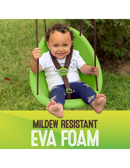 Columpio para Niños Swurfer Kiwi - Acolchado, 3 Puntos, Verde