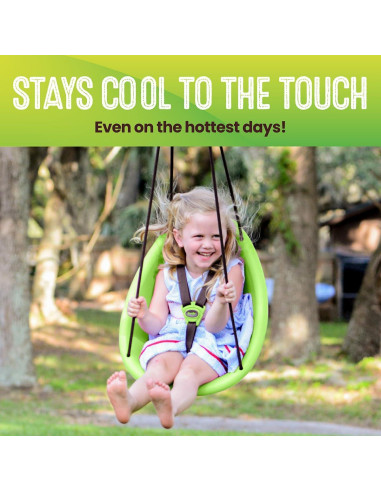 Columpio para Niños Swurfer Kiwi - Acolchado, 3 Puntos, Verde