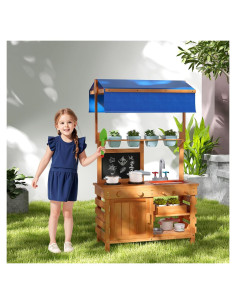 Cocina de Barro KOTEK para Niños con Toldito Ajustable