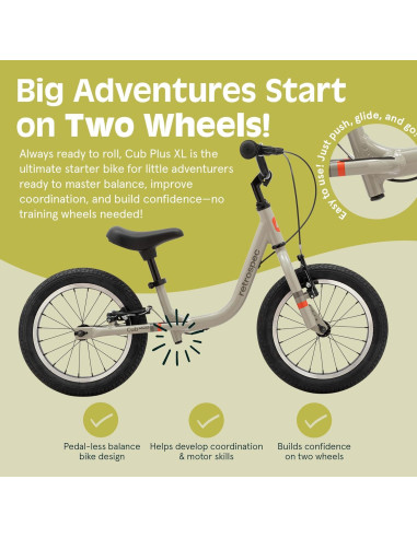 Bicicleta de Equilibrio Retrospec Cub Plus XL 14" para Niños