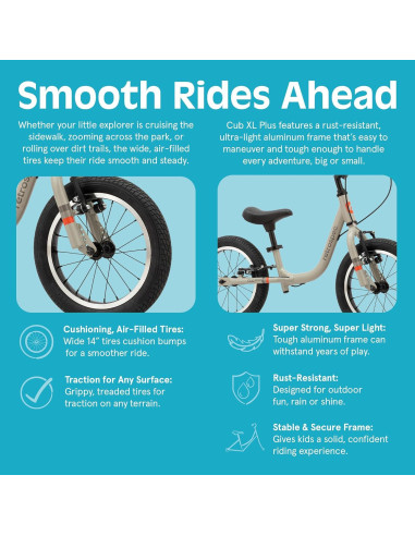 Bicicleta de Equilibrio Retrospec Cub Plus XL 14" para Niños