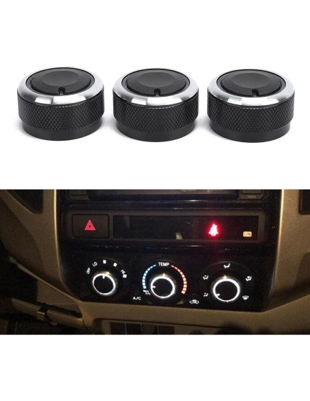 Perillas de Aire Acondicionado Acouto para Tacoma 2002-2014 - 3 Piezas