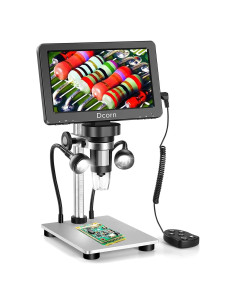 Microscopio Digital Dcorn 7" 12MP 1080P 1200X con Soporte