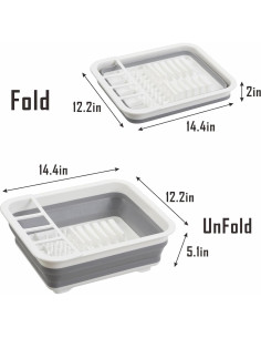 Escurridor de Platos Plegable Craftend Gris - Ahorra Espacio 2
