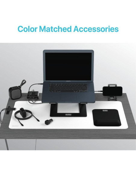 Soporte Ergonómico para Laptop BLACK+DECKER, Aluminio Negro