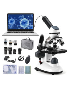 Microscopio Biológico 40X-2000X Crspexil con Cámara 2MP