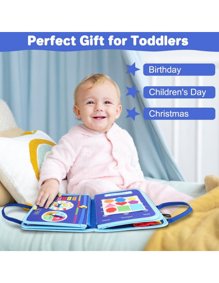 Tablero Ocupado Montessori TOYSYM Dinosaurio Azul 27.9x21.9cm