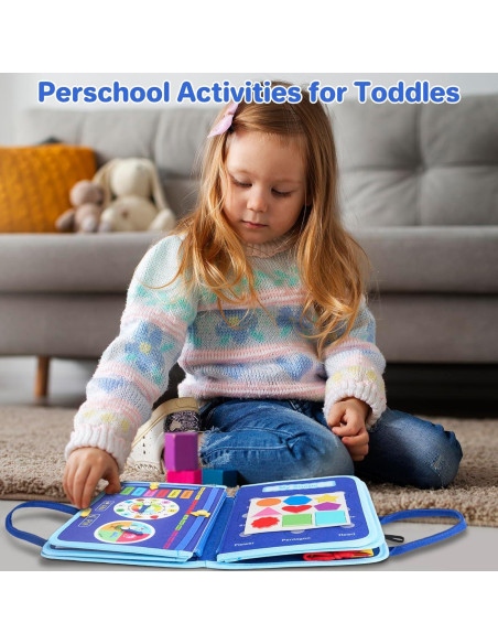 Tablero Ocupado Montessori TOYSYM Dinosaurio Azul 27.9x21.9cm