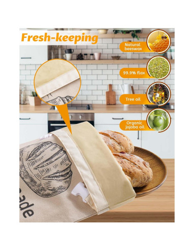 Paquete de 2 Bolsas de Cera de Abeja AZLTC 43x32 cm Ecológicas