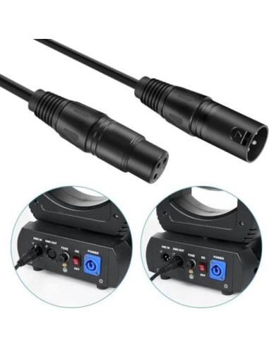 Cable DMX Balanceado Blindado 3 Pines GdjRttk 2.5m