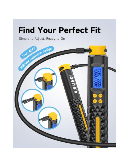 Cuerda de Salto Inteligente KINTHEA 2 en 1 con Contador LED