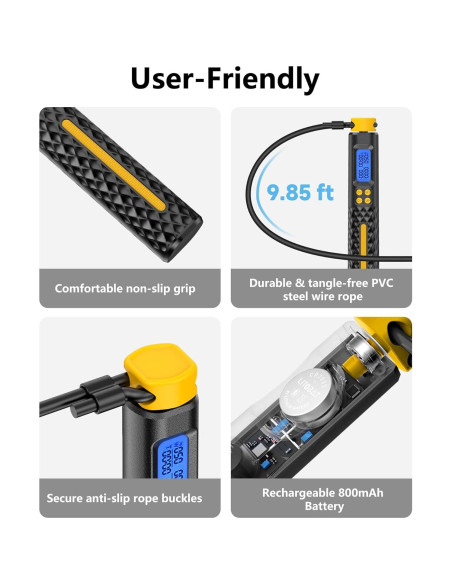 Cuerda de Salto Inteligente KINTHEA 2 en 1 con Contador LED