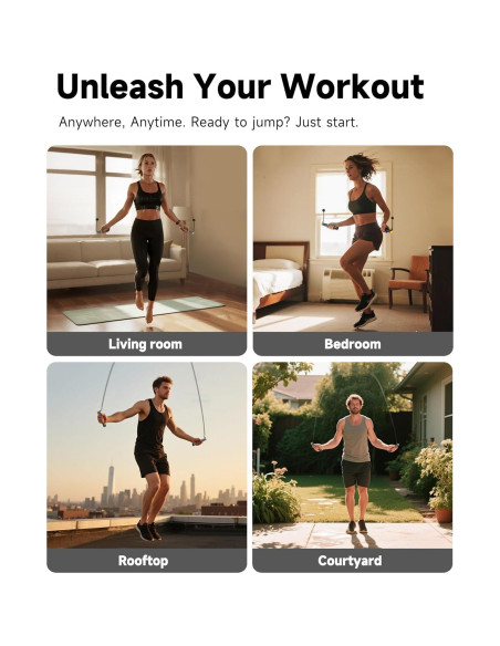 Cuerda de Salto Inteligente KINTHEA 2 en 1 con Contador LED