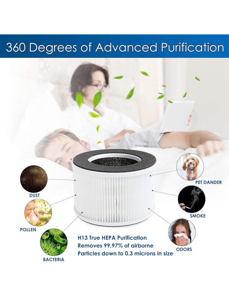 Filtro HEPA True 4-en-1 Flintar para Purificador hOmeLabs