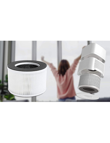 Filtro HEPA True 4-en-1 Flintar para Purificador hOmeLabs