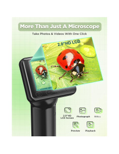 Microscopio Digital Portátil NUOTUN 800x HD con Pantalla 2" 2