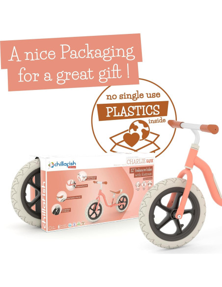 Bicicleta de Equilibrio Chillafish Charlie Lux 30 cm para Niños 2-5 Años