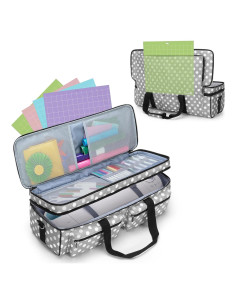 Bolsa de Transporte LUXJA para Cricut Explore Air y Maker - Puntos Grises