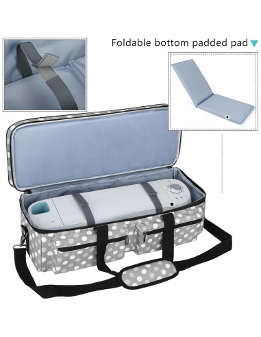 Bolsa de Transporte LUXJA para Cricut Explore Air y Maker - Puntos Grises