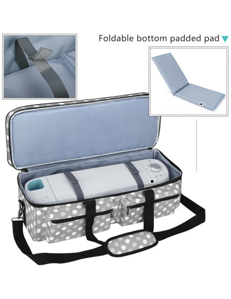 Bolsa de Transporte LUXJA para Cricut Explore Air y Maker - Puntos Grises