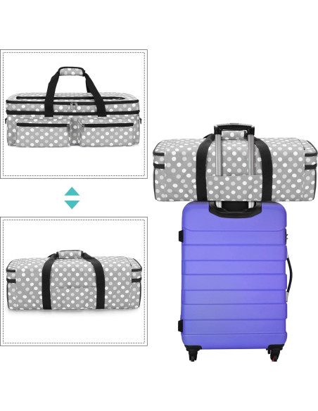 Bolsa de Transporte LUXJA para Cricut Explore Air y Maker - Puntos Grises