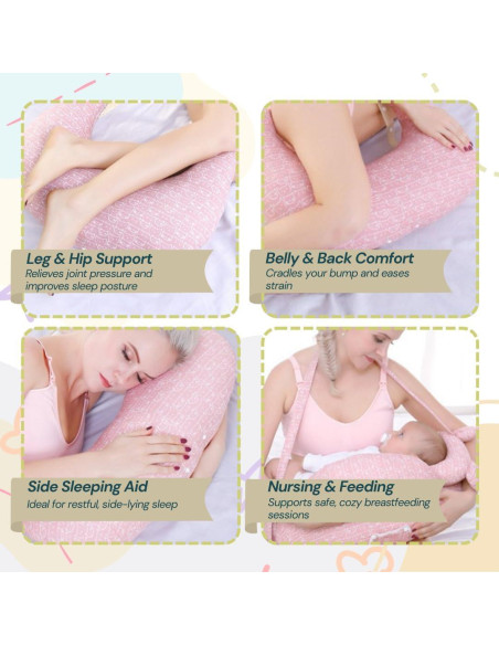 Cojín de Lactancia Blessique Rosa, Ergonomía y Comodidad