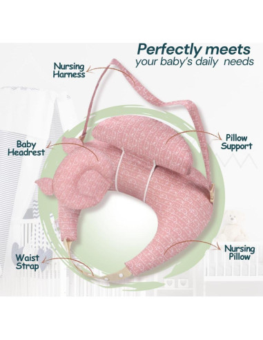 Cojín de Lactancia Blessique Rosa, Ergonomía y Comodidad