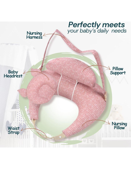 Cojín de Lactancia Blessique Rosa, Ergonomía y Comodidad
