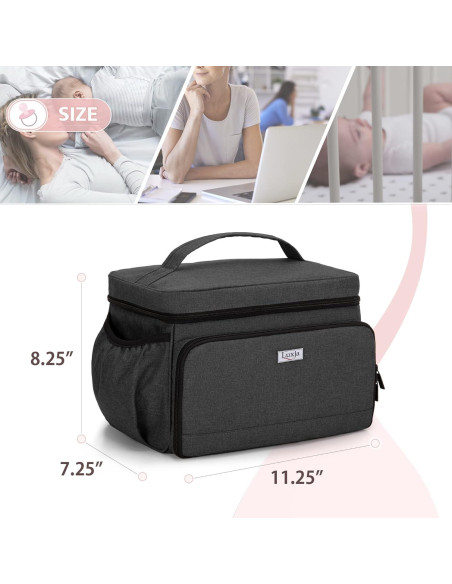 Bolsa para Extractor de Leche Luxja Negra Compatible con Spectra S1/S2
