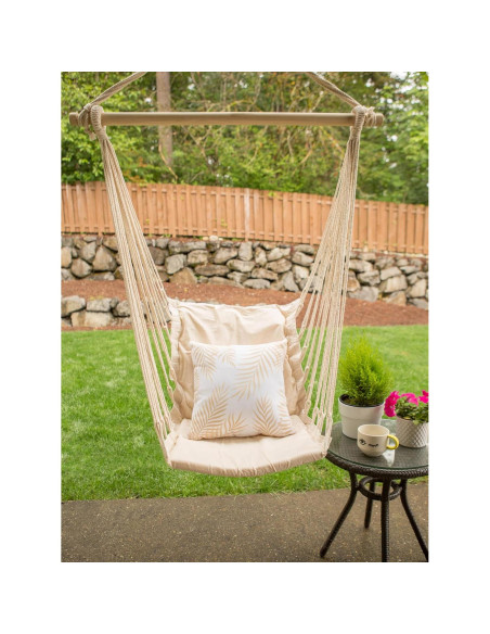 Silla Colgante Acolchada Zingz & Thingz Crema 96.5x45.1 cm