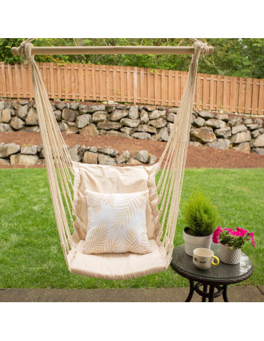 Silla Colgante Acolchada Zingz & Thingz Crema 96.5x45.1 cm