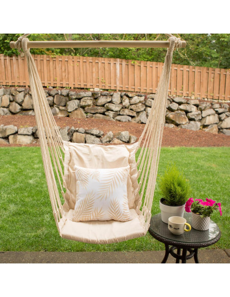 Silla Colgante Acolchada Zingz & Thingz Crema 96.5x45.1 cm