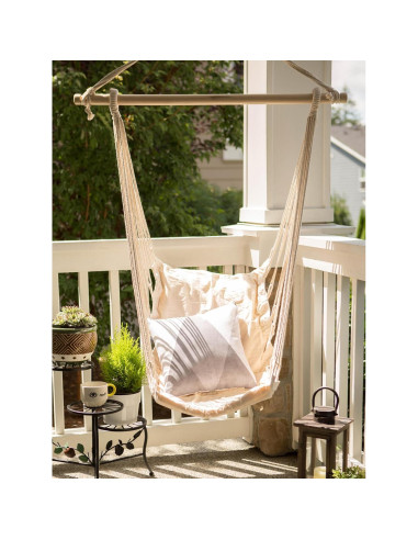 Silla Colgante Acolchada Zingz & Thingz Crema 96.5x45.1 cm