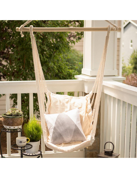 Silla Colgante Acolchada Zingz & Thingz Crema 96.5x45.1 cm