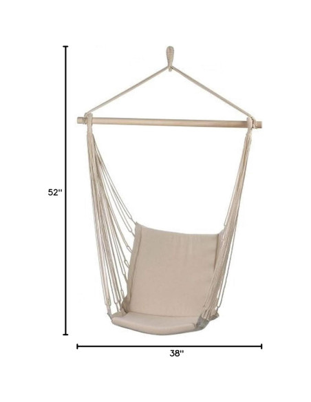 Silla Colgante Acolchada Zingz & Thingz Crema 96.5x45.1 cm