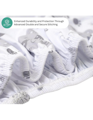 Sábanas para Cuna Tansy Panda 3 Piezas 84x43 cm Gris Oso